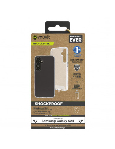 muvit for change funda shockproof 3m compatible con Samsung Galaxy S24 transparente