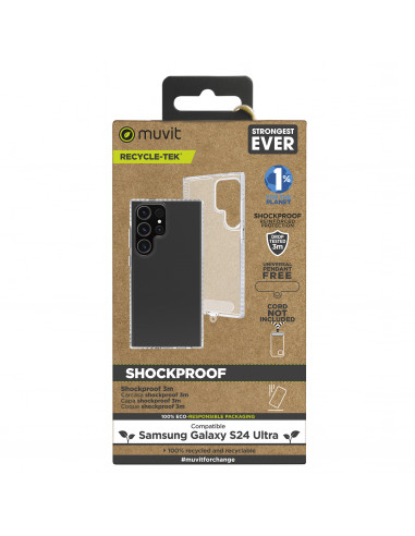 muvit for change funda shockproof 3m compatible con Samsung Galaxy S24 Ultra transparente