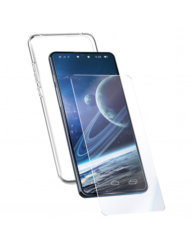myway funda compatible con Samsung Galaxy S23 FE + protector pantalla vidrio templado plano