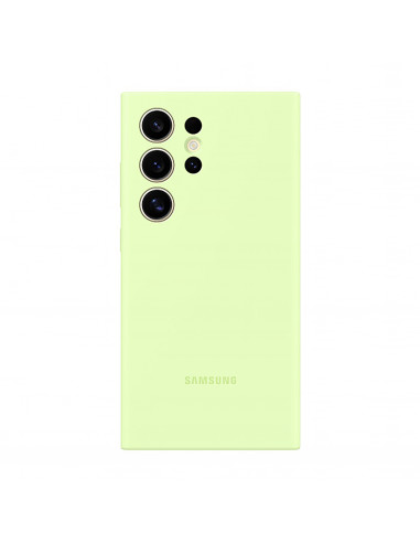Samsung silicone cover compatible con Samsung Galaxy S24 Ultra Light Green