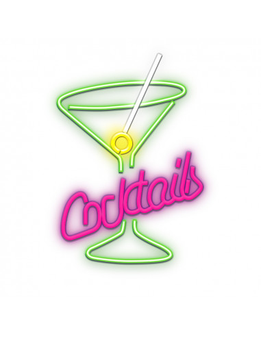 Forever Neon Plexi Led Cocktails Pink Green
