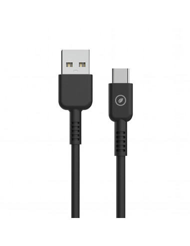muvit for change cable USB a Tipo C 3A/60W 1.2m negro