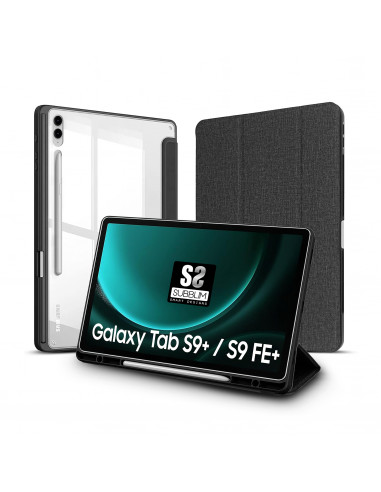 Subblim Clear Shock Case compatible con Samsung Tab S9+/S9 FE+ 12,4" negra
