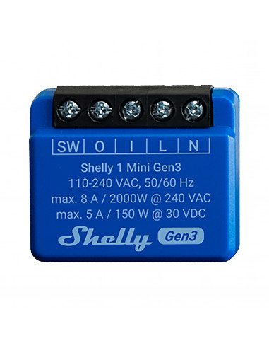 Shelly Módulo switch Mini 1 Gen3 Wi-Fi BT
