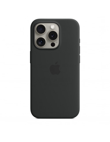 Apple carcasa silicona compatible con Apple iPhone 15 Pro negra