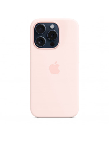 Apple carcasa silicona compatible con Apple iPhone 15 Pro light pink