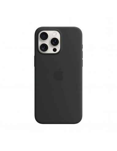 Apple carcasa silicona compatible con Apple iPhone 15 Pro Max negra