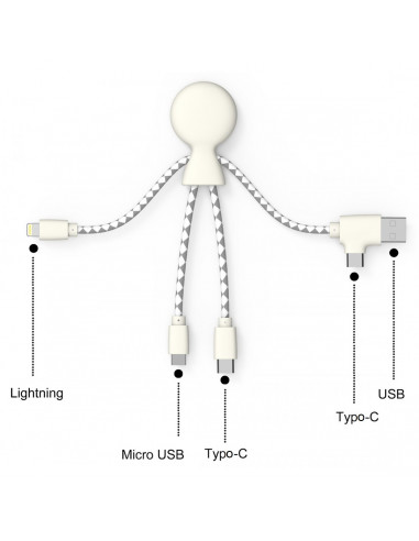 Xoopar Mr. Bio adaptador multi conector ecológico blanco