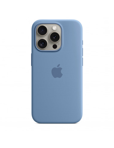 Apple carcasa silicona compatible con Apple iPhone 15 Pro winter blue