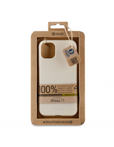 muvit for change funda recycletek compatible con Apple iPhone 11 soybean