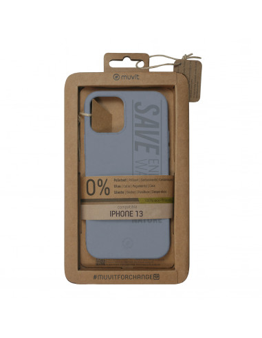 muvit for change carcasa bambootek compatible con Apple iPhone 13 grafik gris