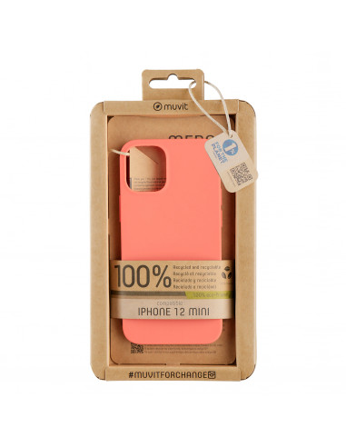 muvit for change funda recycletek compatible con Apple iPhone 12 Mini  living coral