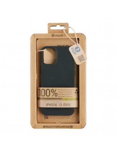 muvit for change funda compatible con Apple iPhone 12 Mini recycletek negra