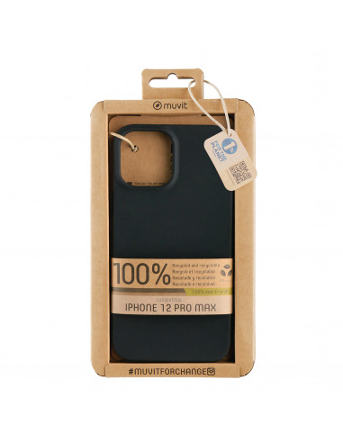 muvit for change funda recycletek compatible con Apple iPhone 12 Pro Max negra