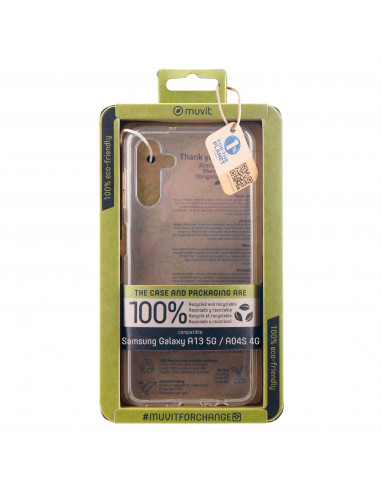 muvit for change funda recycletek compatible con Samsung Galaxy A04S 4G/A13 5G transparente