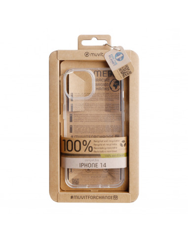 muvit for change funda recycletek compatible con Apple iPhone 14 transparente