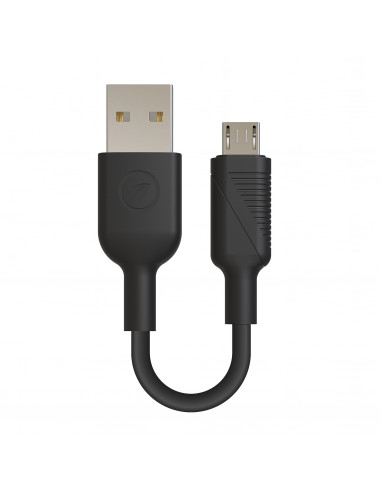 muvit for change cable USB a Micro USB 2,4A/10W 0,2m negro