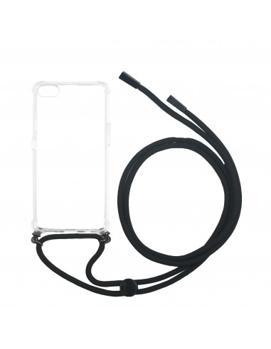 muvit life carcasa con colgante compatible con Apple iPhone SE/8/7 transparente
