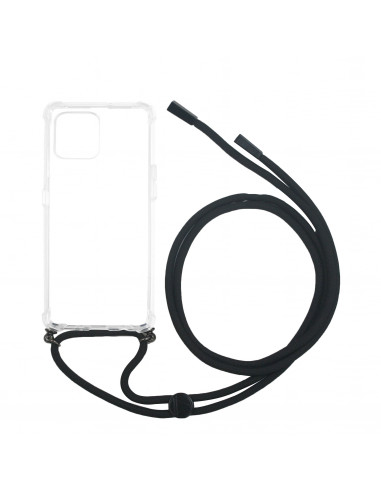 muvit life carcasa con colgante compatible con Apple iPhone 12/12 Pro transparente