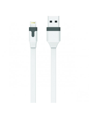 muvit cable USB-Lightning MFI 2.4A 1m blanco