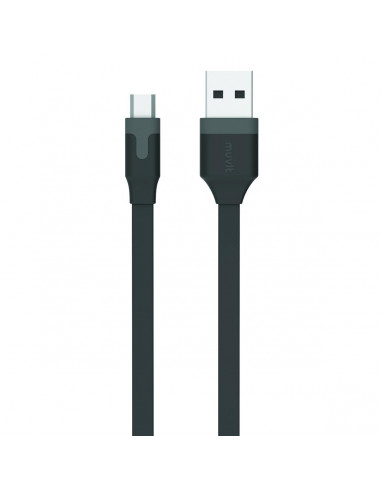 muvit cable USB-Micro USB 2.4A 1m negro