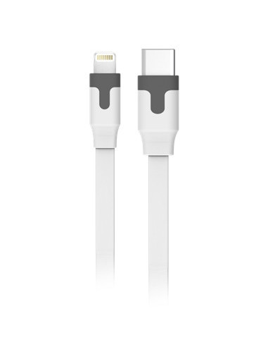 muvit cable Tipo C 2.0 a Lightning MFI 3A 2m blanco