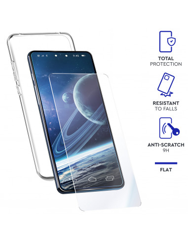 myway funda compatible con Oppo A77 5G/A57 5G + protector pantalla vidrio templado plano