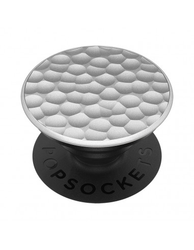 PopSockets soporte adhesivo Hammered Metal Silver