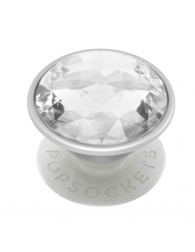 PopSockets soporte adhesivo Disco Crystal Silver