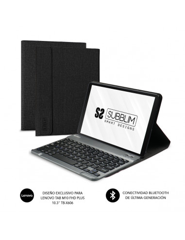 Subblim Keytab Pro Bluetooth funda tablet con teclado compatible con Lenovo Tab M10 FHD Plus 10,3" TB-X606