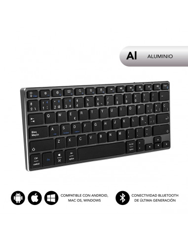 Subblim teclado Advance Compact Bluetooth gris
