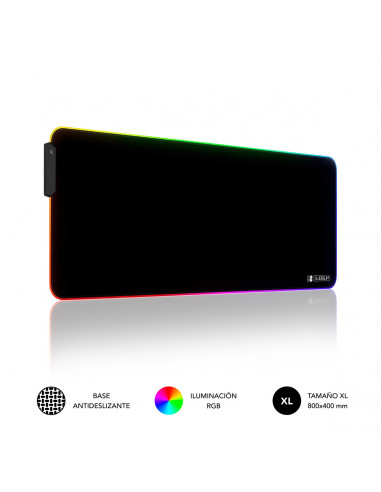 Subblim alfombrilla de ratón ordenador con luz led RGB 9 colors XL Premium