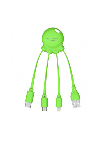 Xoopar Octopus Adaptador USB multi conector con orificio para llavero lima