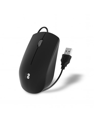 Subblim Business ratón silencioso con cable USB 1200 DPI negro