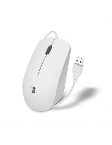 Subblim Business ratón silencioso con cable USB 1200 DPI blanco