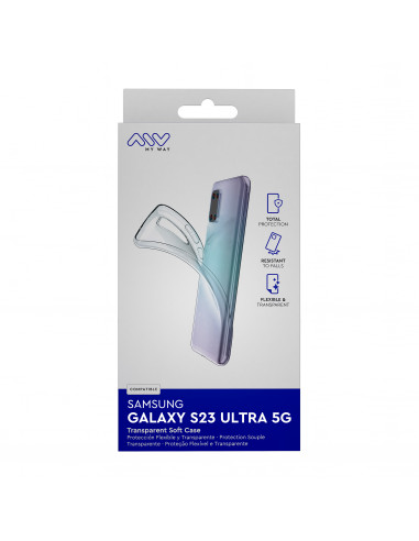 myway funda compatible con Samsung Galaxy S23 Ultra 5G transparente