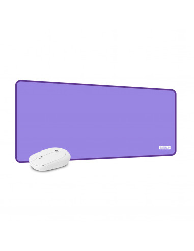 Subblim Harmony combo ratón inalámbrico blanco + albombrilla XL lila